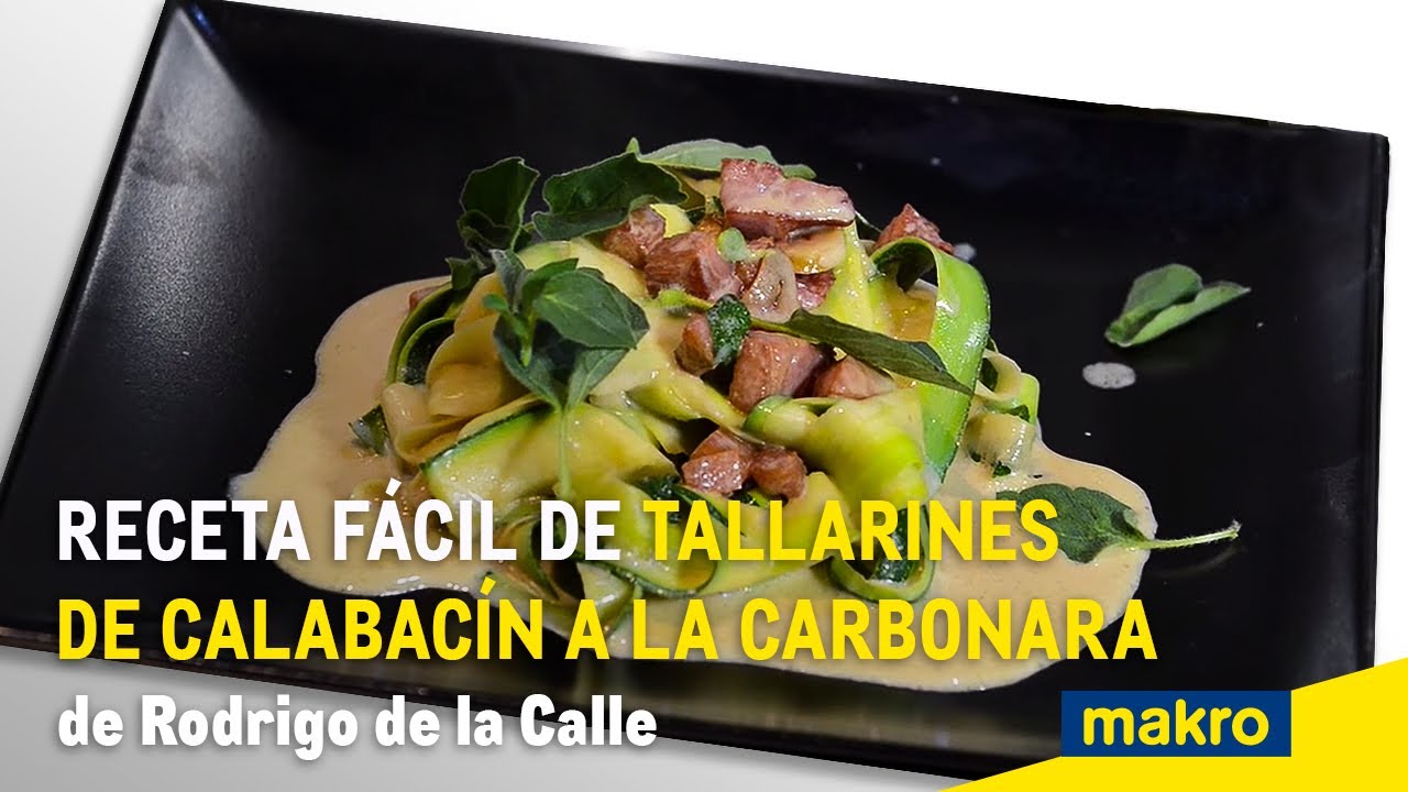 Receta fácil de tallarines de calabacín a la carbonara de Rodrigo de la Calle