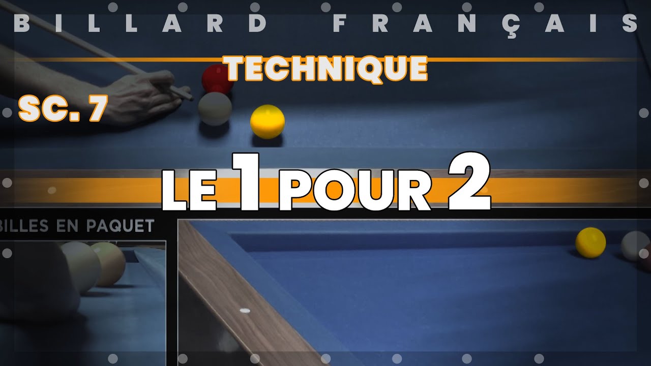 Billard Français - Un bleu au tapis - Exercice - Le 1 pour 2