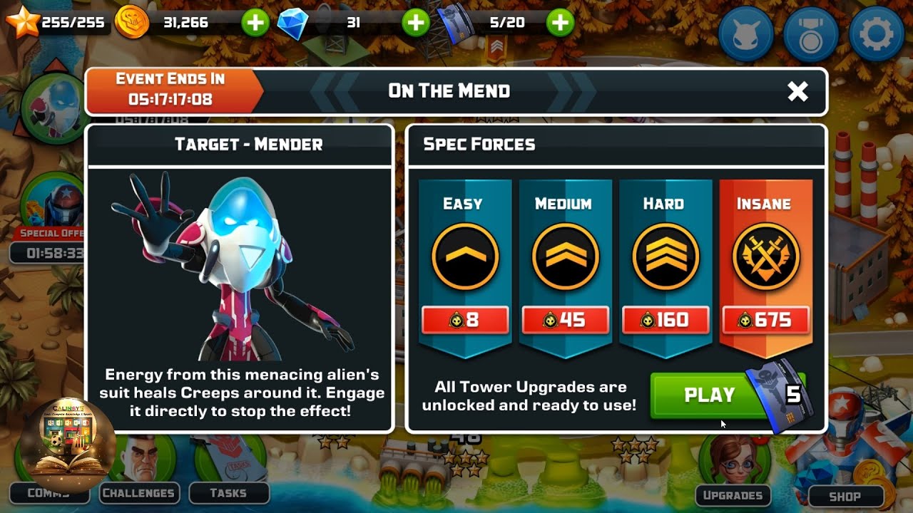 On The Mend - Alien Creeps TD - Easy - Medium - Hard - Insane