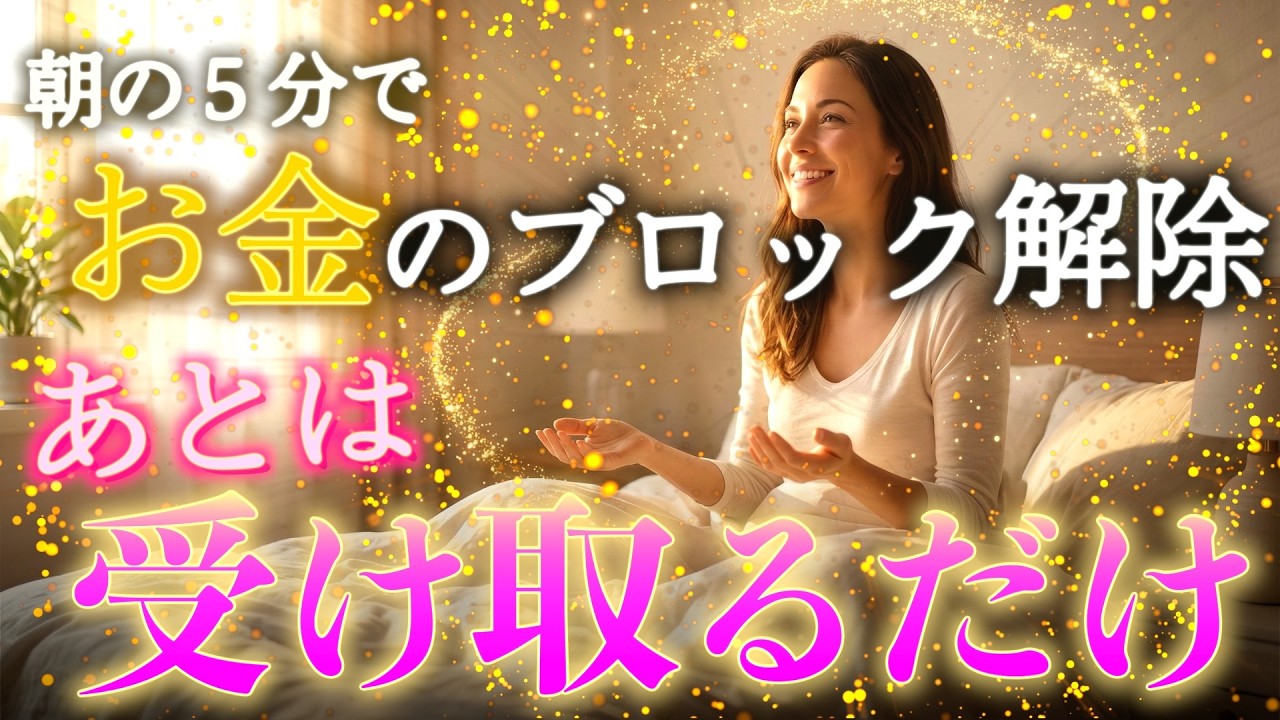 【朝5分聴くだけ】お金が雪崩れ込む最強アファメーション｜お金のブロックが一瞬で崩壊！｜潜在意識｜金運アップ