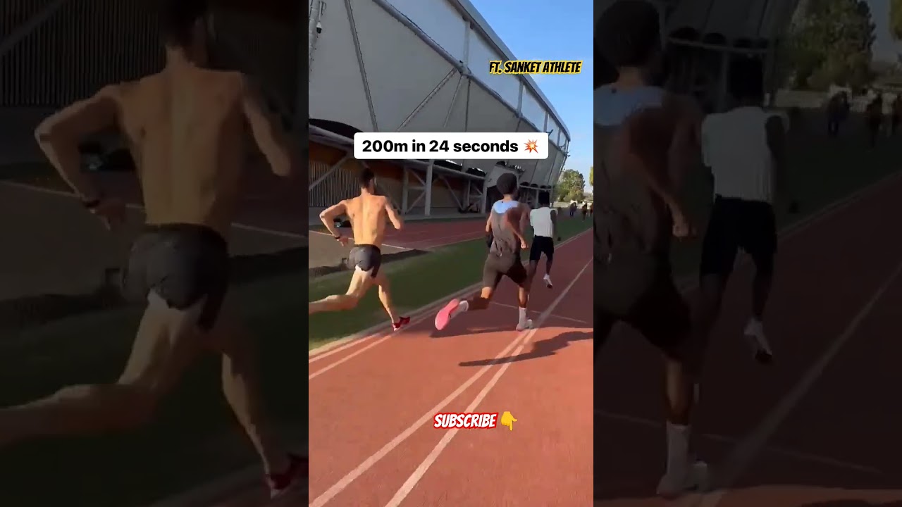 200m In 24sec 😮🎯 | The Average 200m Dash Time Is 27-29sec | #shorts #200m #sprint #athlete
