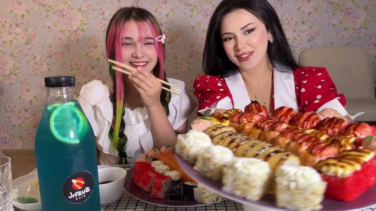 Факты о нас с Ами/ Мукбанг суши 🍱 #мукбанг #суши #асмр #асмреда