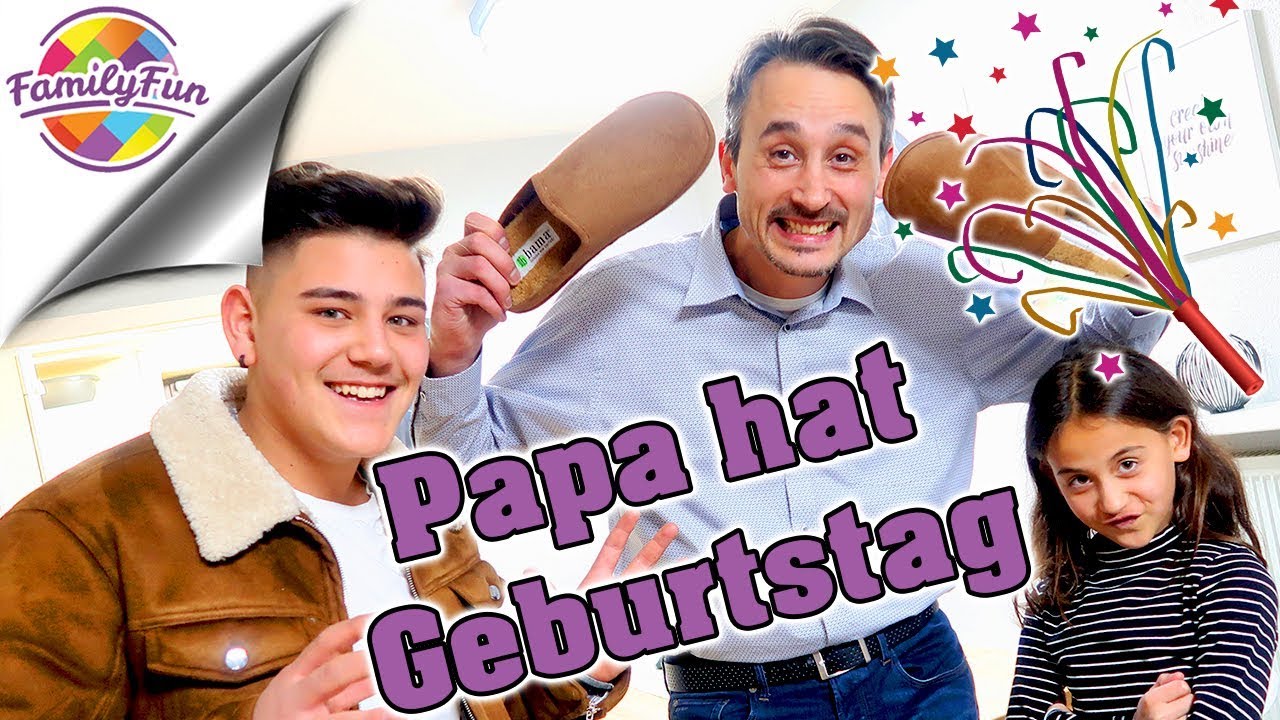 Papa hat Geburtstag 🎉 MEGA Überraschung 🎁 PANTOFFEL 😂 | Family Fun