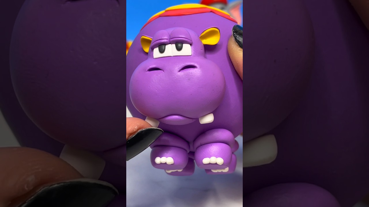 Super Mario Bros. Wonder | Hoppo with Polymer Clay #supermario #clay