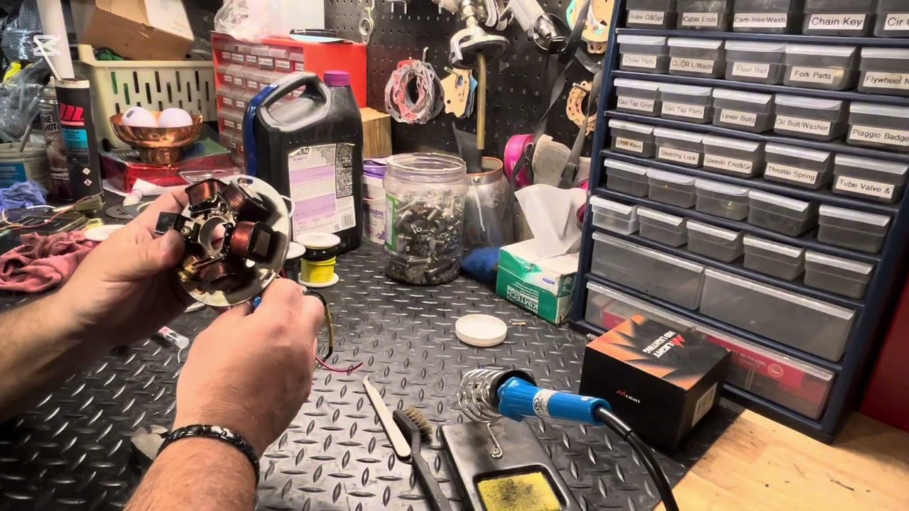 Vespa P200e: Part 3. Rewiring a Stator