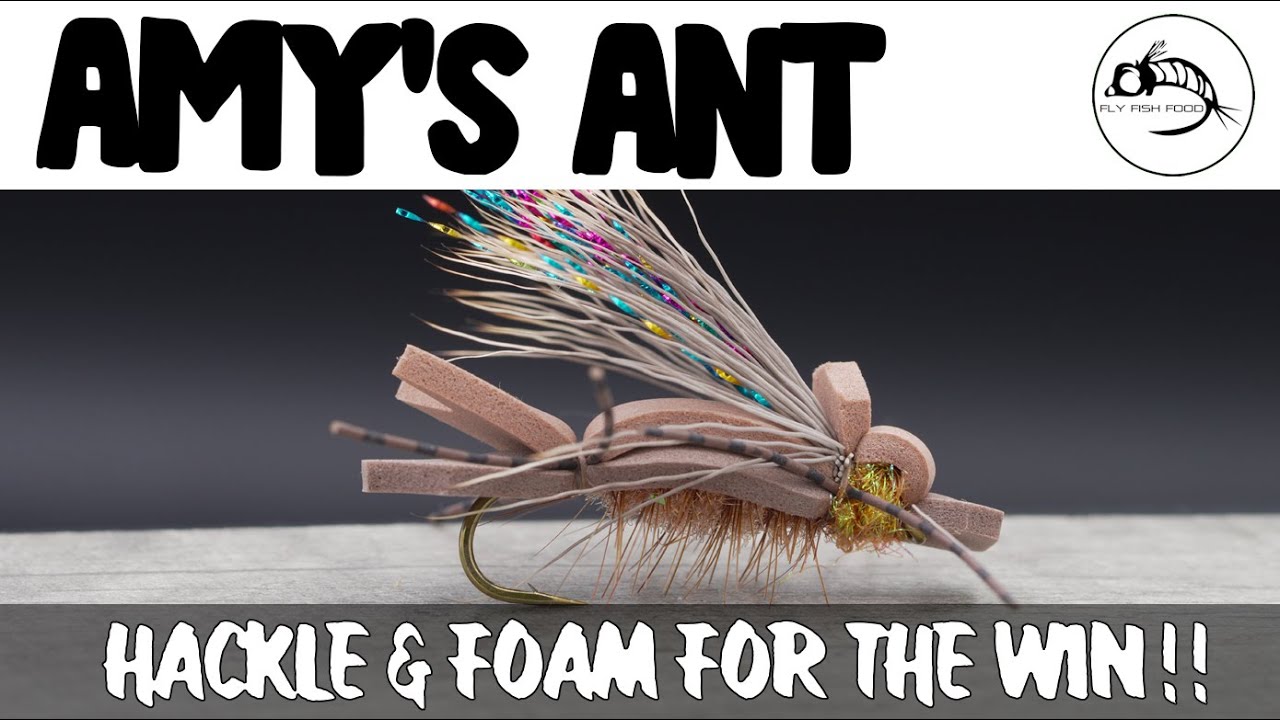 Урок по вязанию мушек: Amy's Ant: SUPER Buggy Dry Fly || Hackle and FOAM