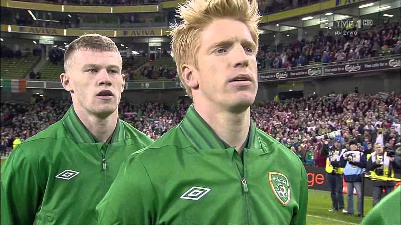 Irlandia - Polska: hymny Polski i Irlandii
