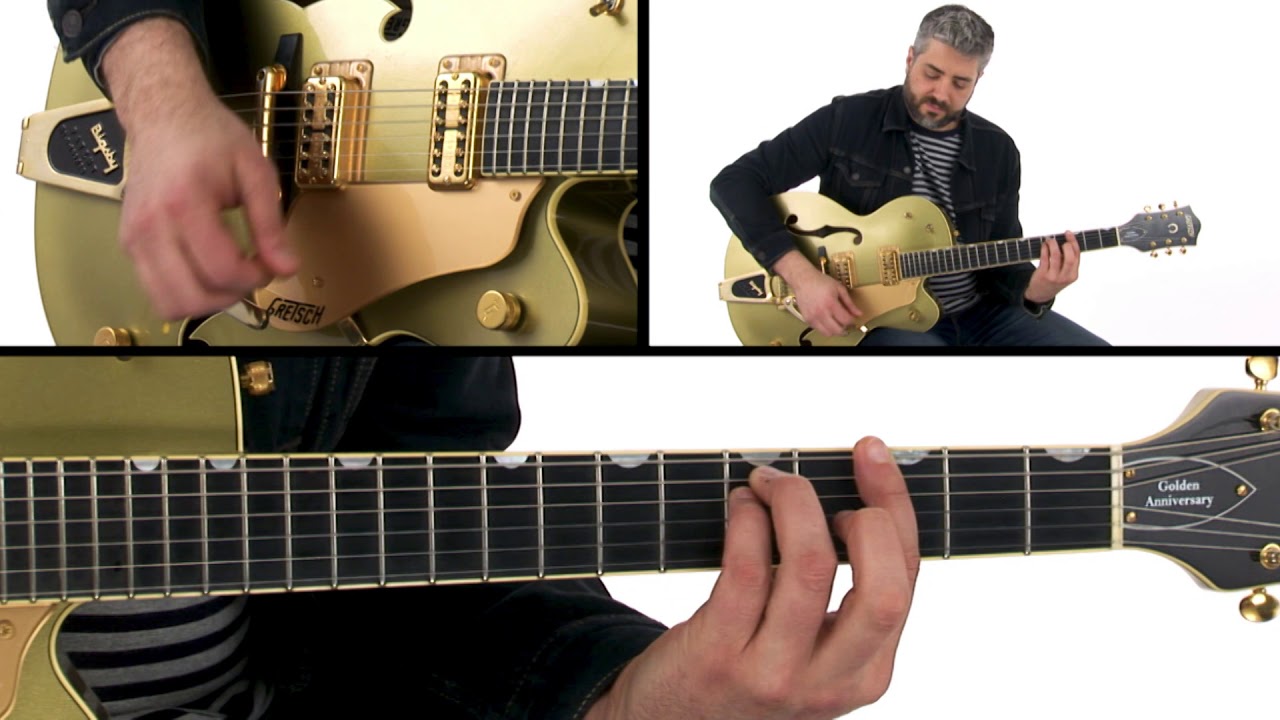 Rockabilly Rhythm Guitar Lesson -  Minor Shuffle: Breakdown - Jason Loughlin