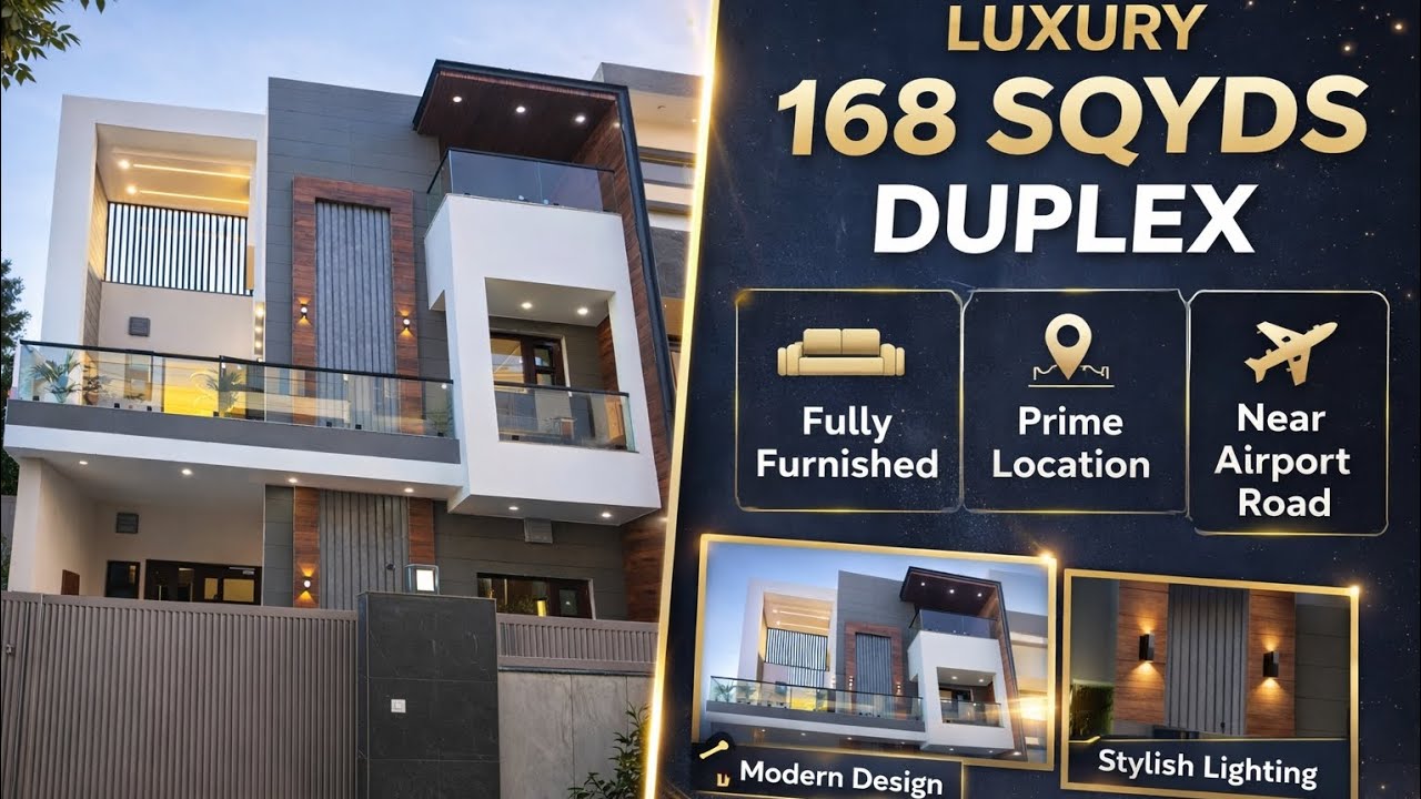 168 Sq.Yds 4BHK Duplex Villa📍 Prime Location – Close to Airport Road💰 Keys in Just 2.40 Cr @everyone
