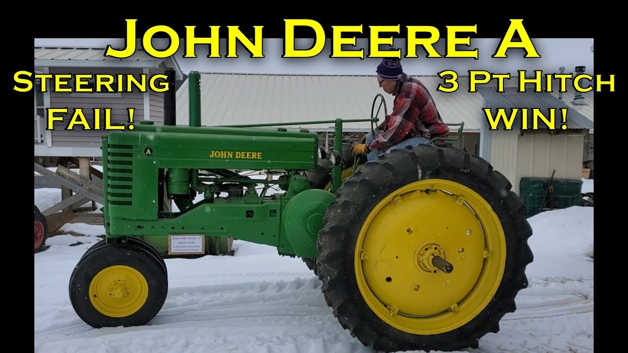 Регулировка рулевого управления и 3-точечная навеска John Deere A