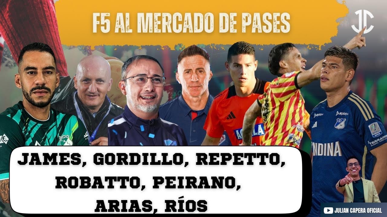 🚨 F5 AL MERCADO 💣🇨🇴 ¿JAMES AL FPC? Ⓜ️ ¿UN VIEJO CONOCIDO? 🦁 EL DT DEL LEÓN ♻️ BARRIDA EN EL CALI