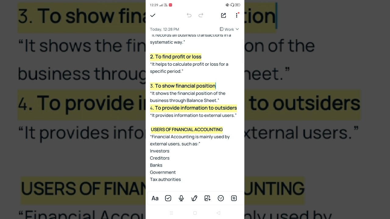 What is Financial Accounting Objectives & Users#FinancialAccounting#CommerceStudents#BCom#ACCA