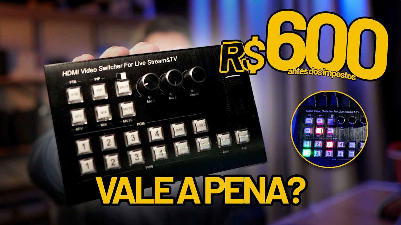 SWITCHER DE VÍDEO DA CHINA - Testei TUDO pra ver se vale!