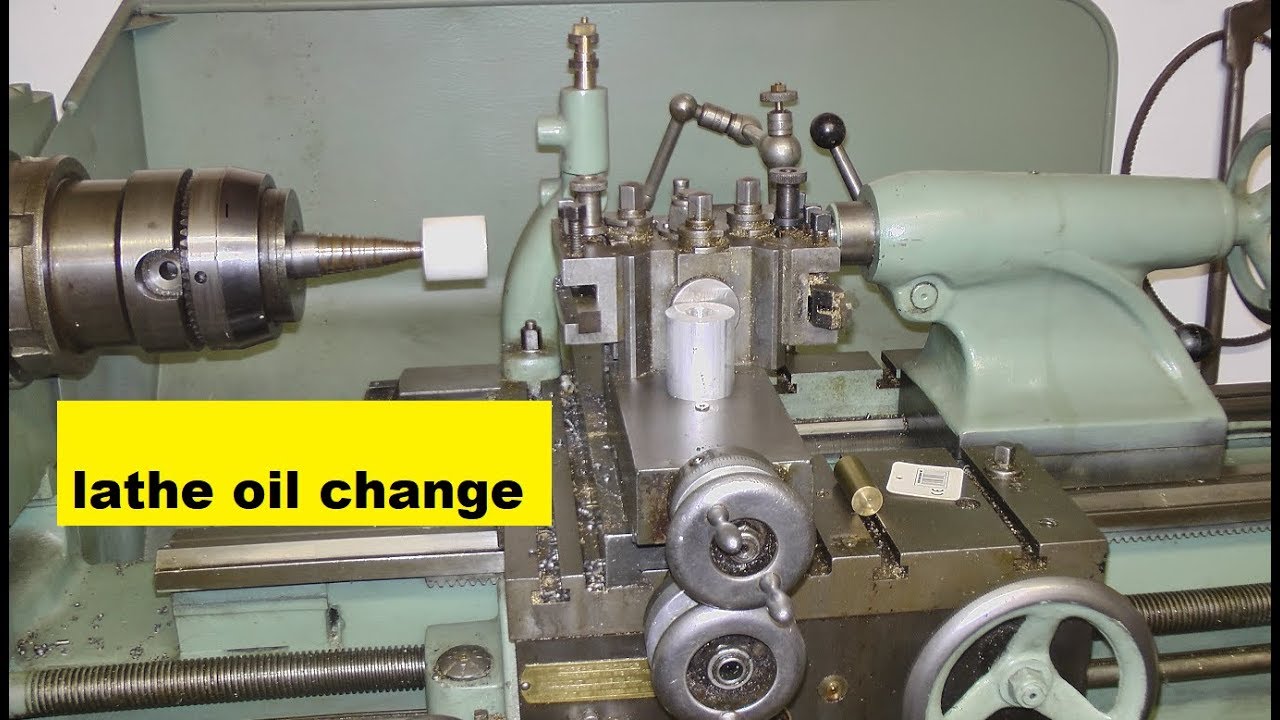 lathe OIL change- with  shell tellus 27 substitute on the Colchester lathe