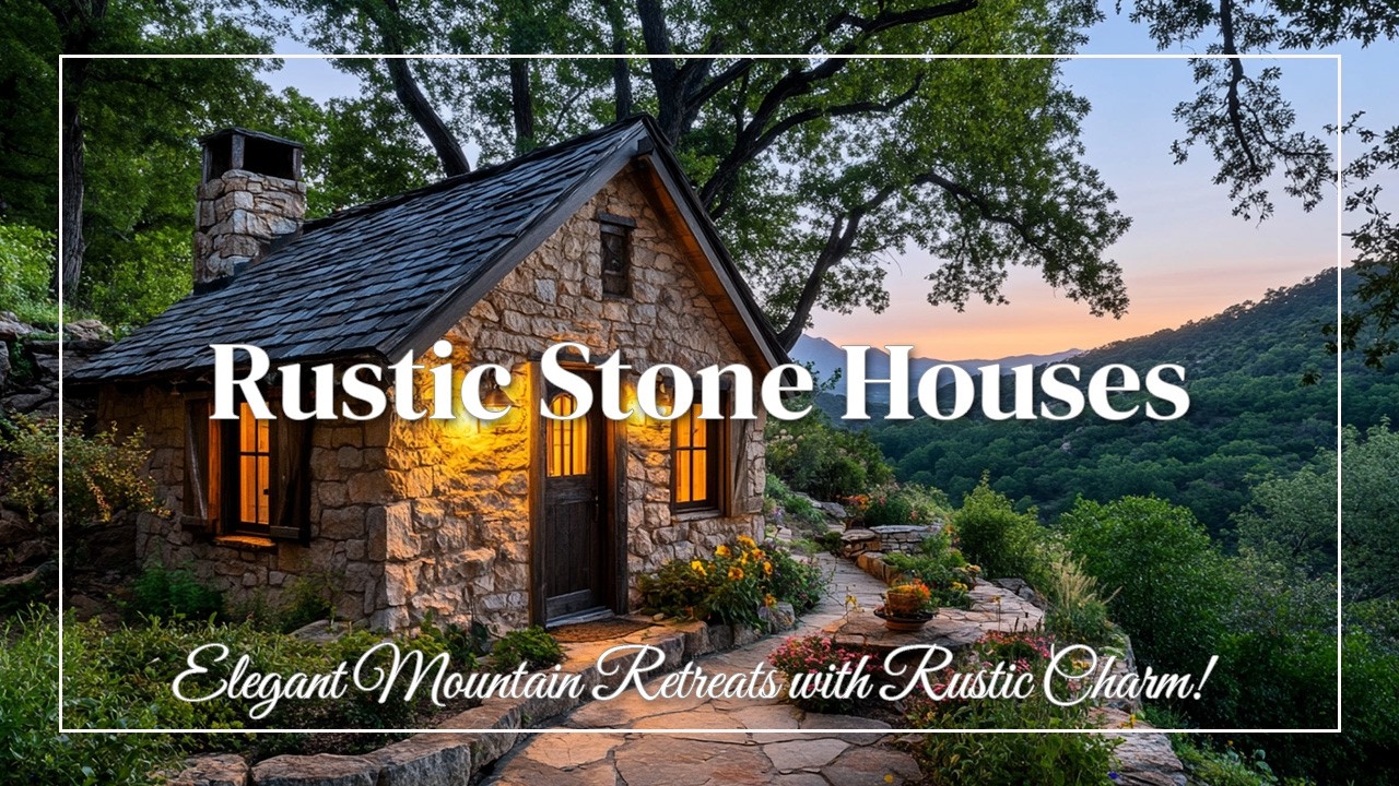 Mountain Retreats: Elegant Small Stone Houses with Rustic Charm!