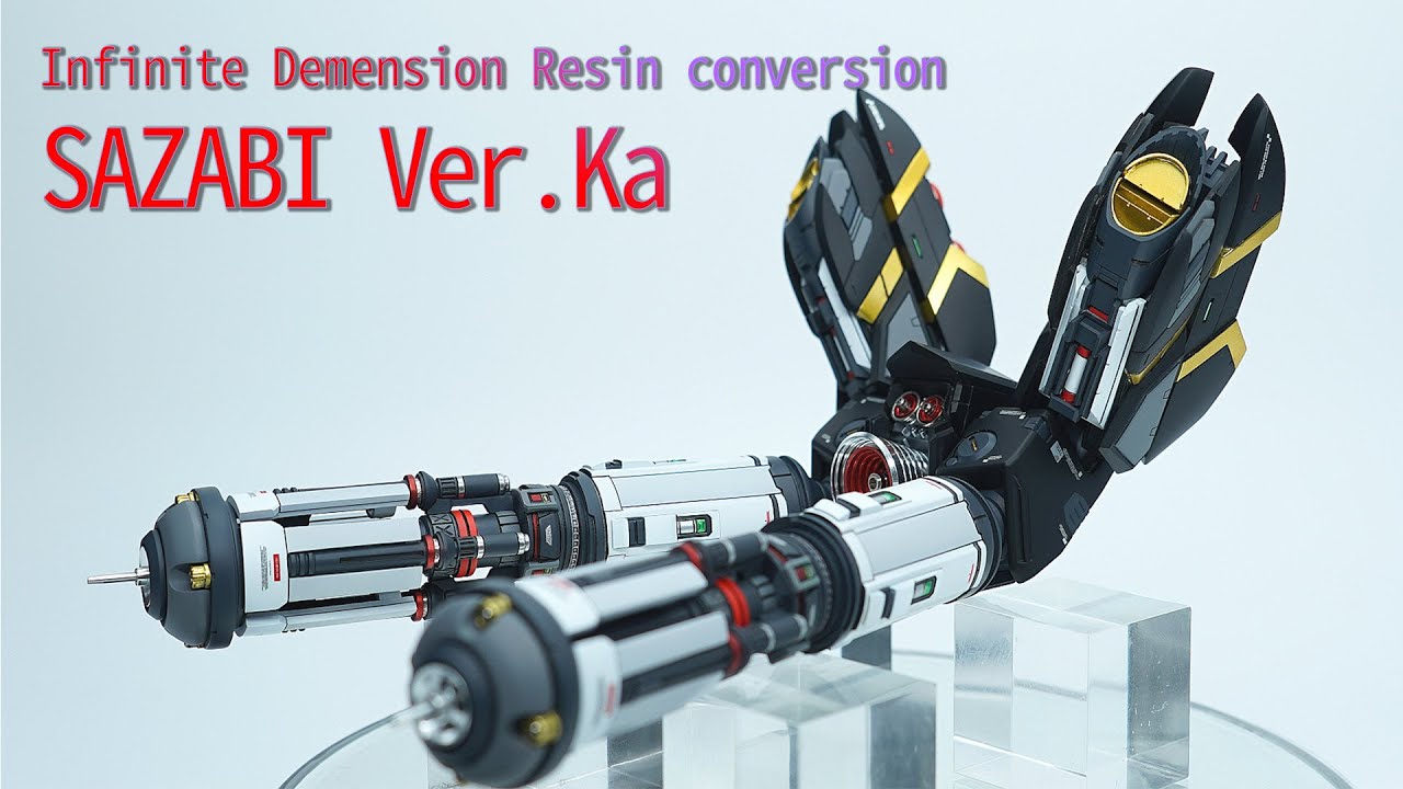 1/100 infinite demension Sazabi resin conversion backpack &  weapon / ID 사자비 레진 컨버전 백팩 & 무장 도색