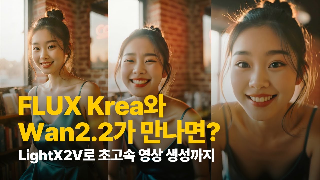 FLUX Krea와 Wan2.2가 만나면? LightX2V로 초고속 영상 생성까지 한 방에! (only 4 step)