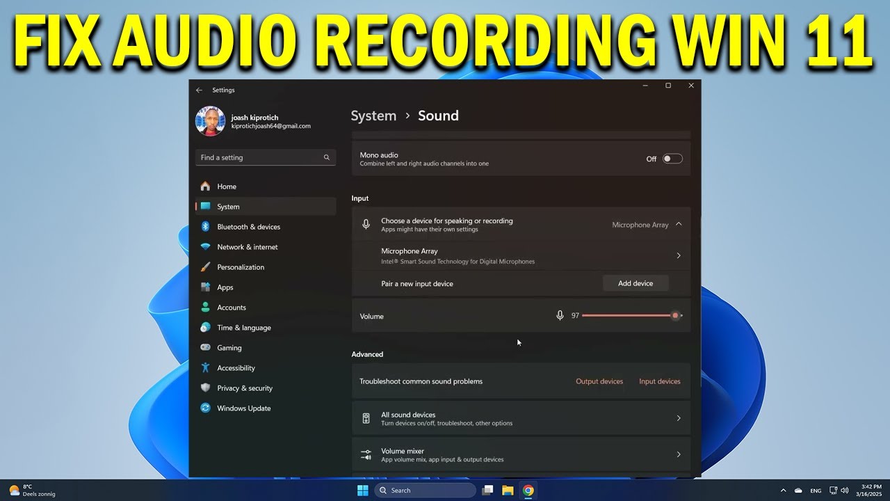 How To Fix Audio or Voice Recording Problems on Windows 11 - Quick Fix