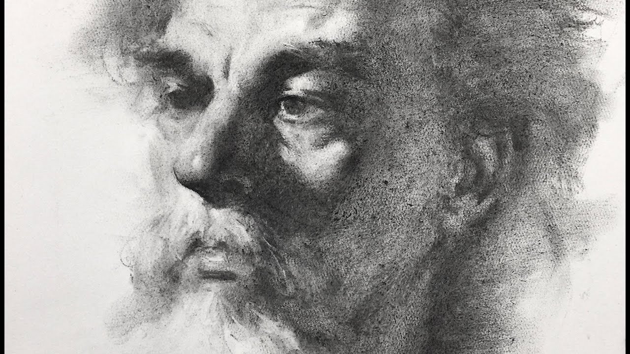 ZIMOU TAN | ART | How to draw a bearded man portrait demo
