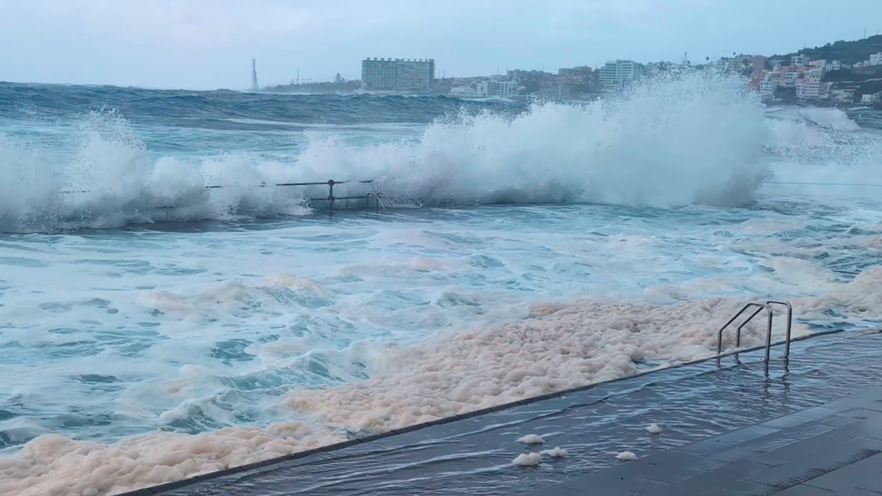 Strong Waves in Tenerife Natural Pools | Rough Sea Canary Islands 2026 🌊