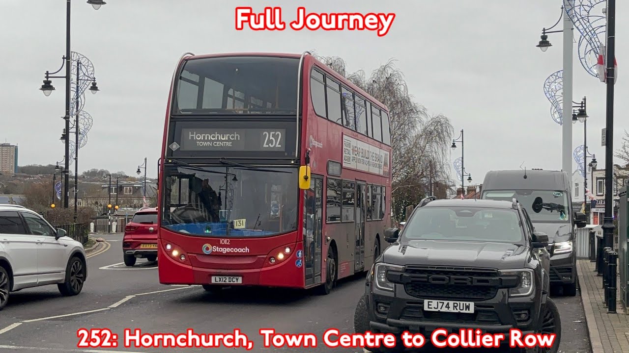 Full Journey on Route 252 | (10112) LX12DCY - Hornchurch, Town Centre to Collier Row