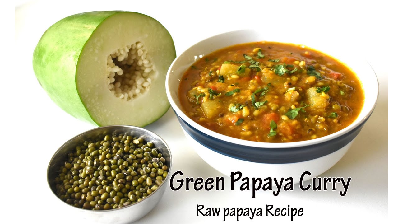 Papaya moong curry | Easy Raw Papaya Recipe | Easy side dish recipe
