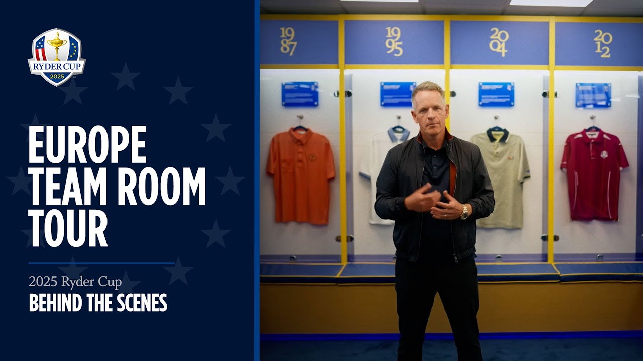 Luke Donald Gives a Tour of the European Team Room | 2025 Ryder Cup