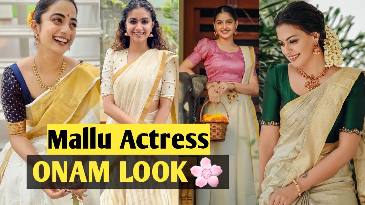 CLASSY Kerala Saree/Onam Look by Malayalam Actresses