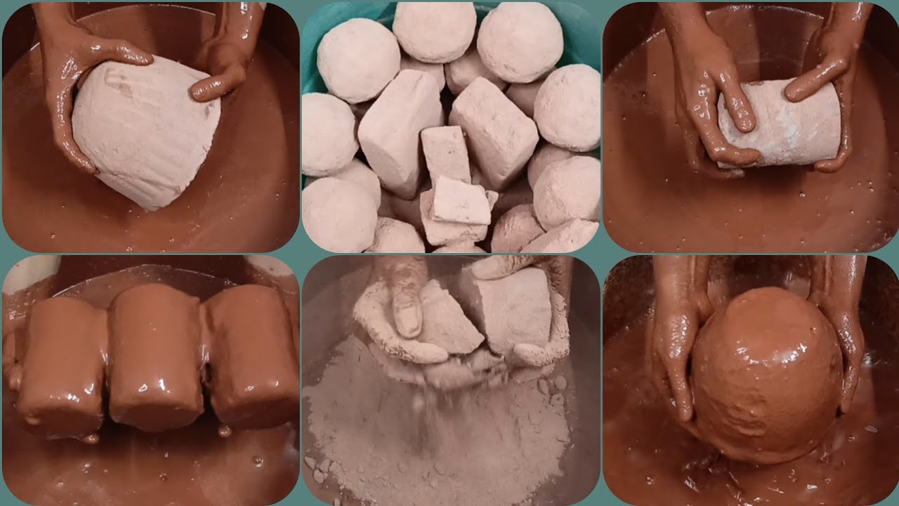 2 in 1 || Soft Dusty🌪️Powdery Red❤️Dirt 💦& Pink💗Dirt Dry Crumbling ASMR