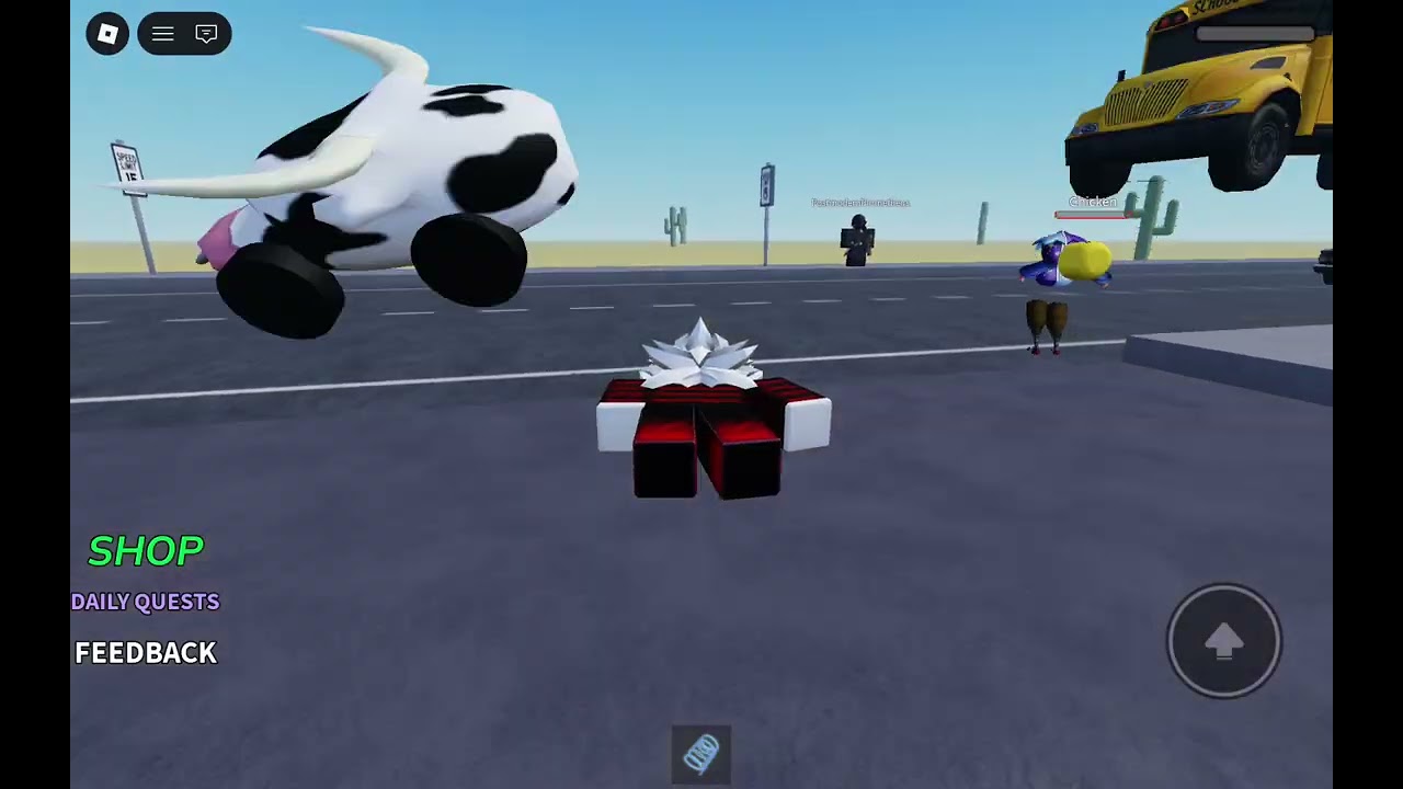 Playing cross a street simulator