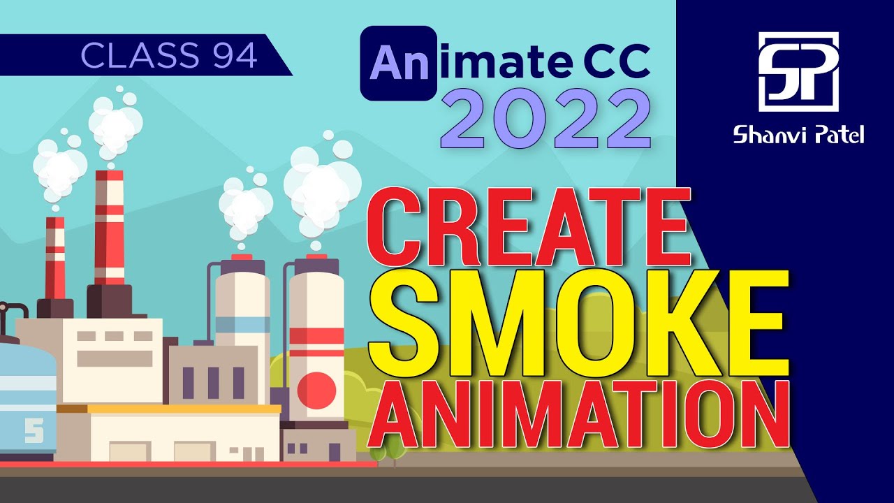 Adobe Animate CC 2022: Create Smoke Animation | Flash Tutorial | Make Factory Smoke Animation