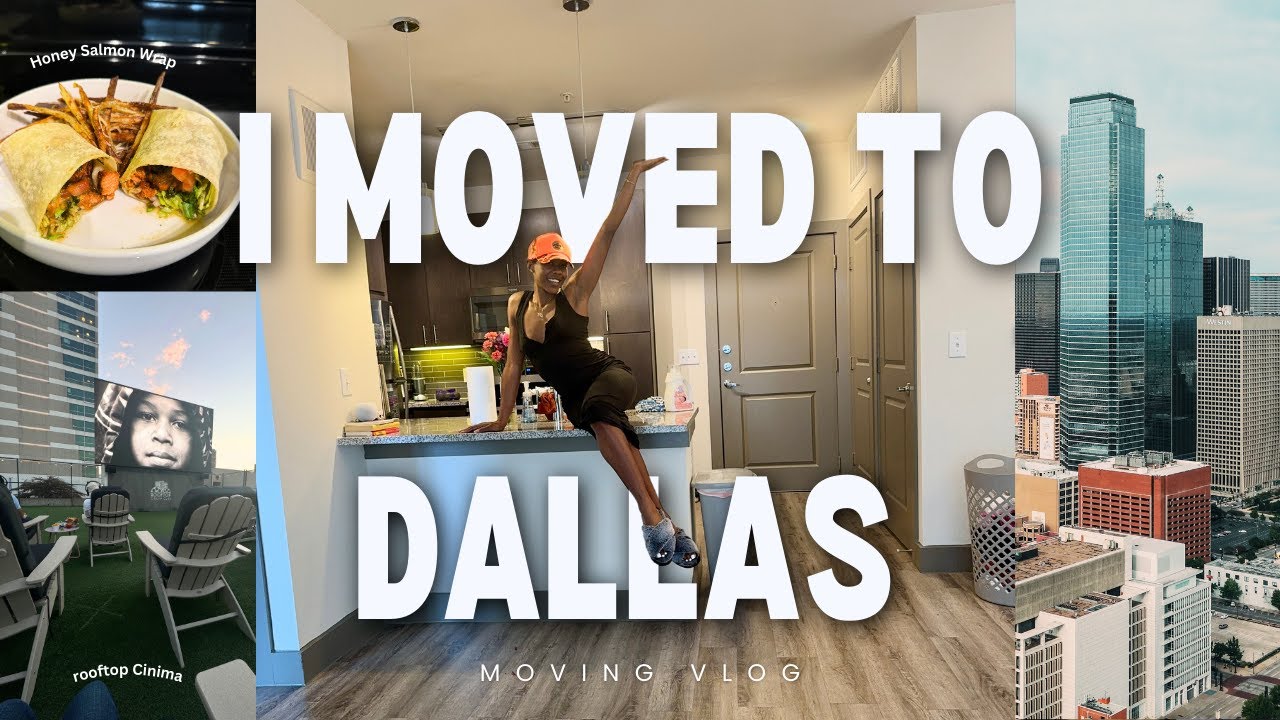 I MOVED TO DALLAS: Unboxing Surprises + Rooftop Cinema + Cooking Honey Salmon Wrap