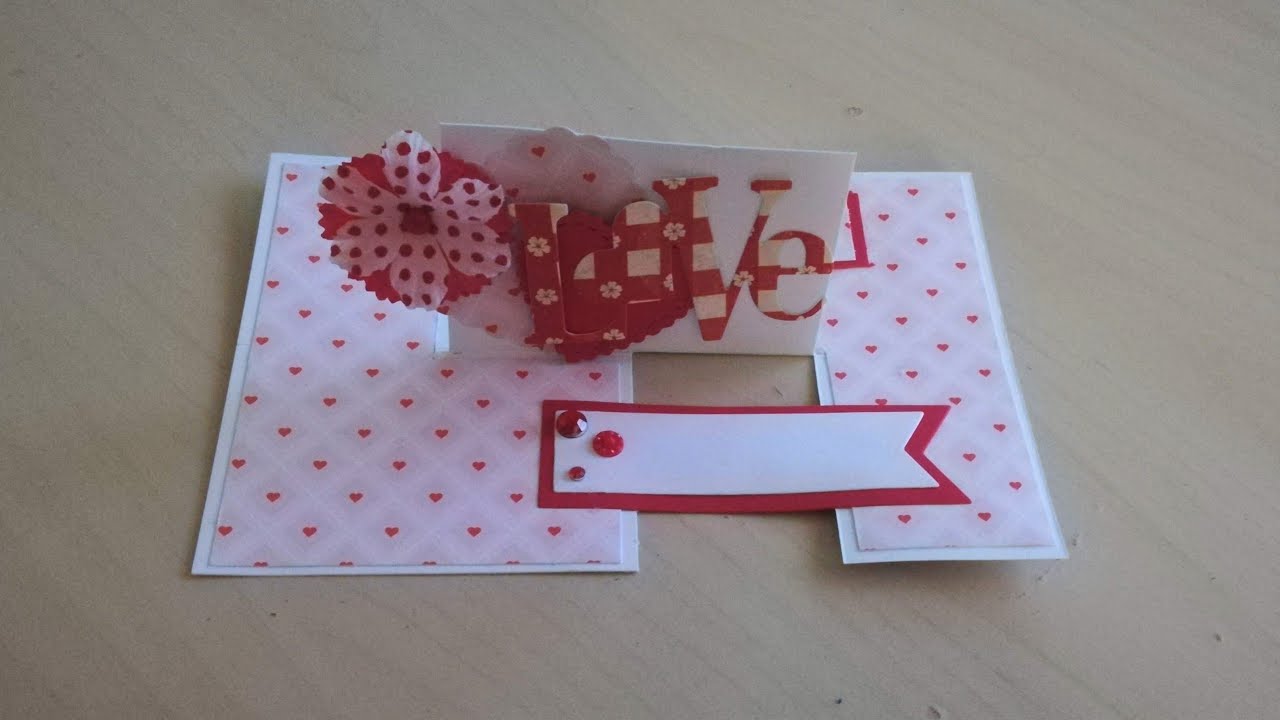 🌺Tuto carte St Valentin - Tuto scrap carte simple chutes de papiers 🌺