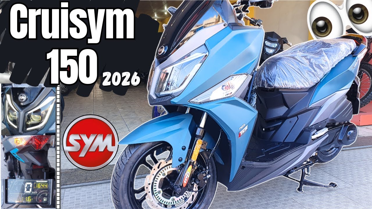 Scooter Cruisym 150 - 2026 | A Dafra/Sym em detalhes com ficha técnica, preço, cores, painel, ronco