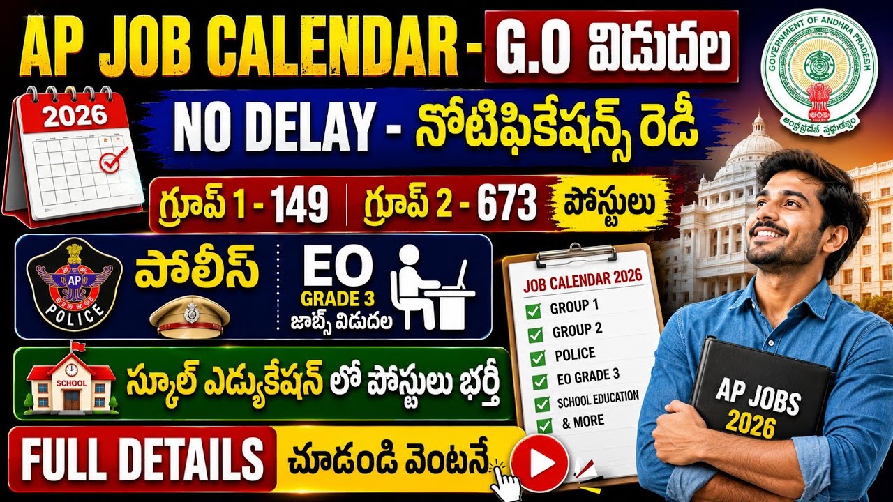 AP Job Calendar 2026 Vacancy List OUT | AP Job Calendar 2026 Latest News | Appsc Group 2 Jobs 2026