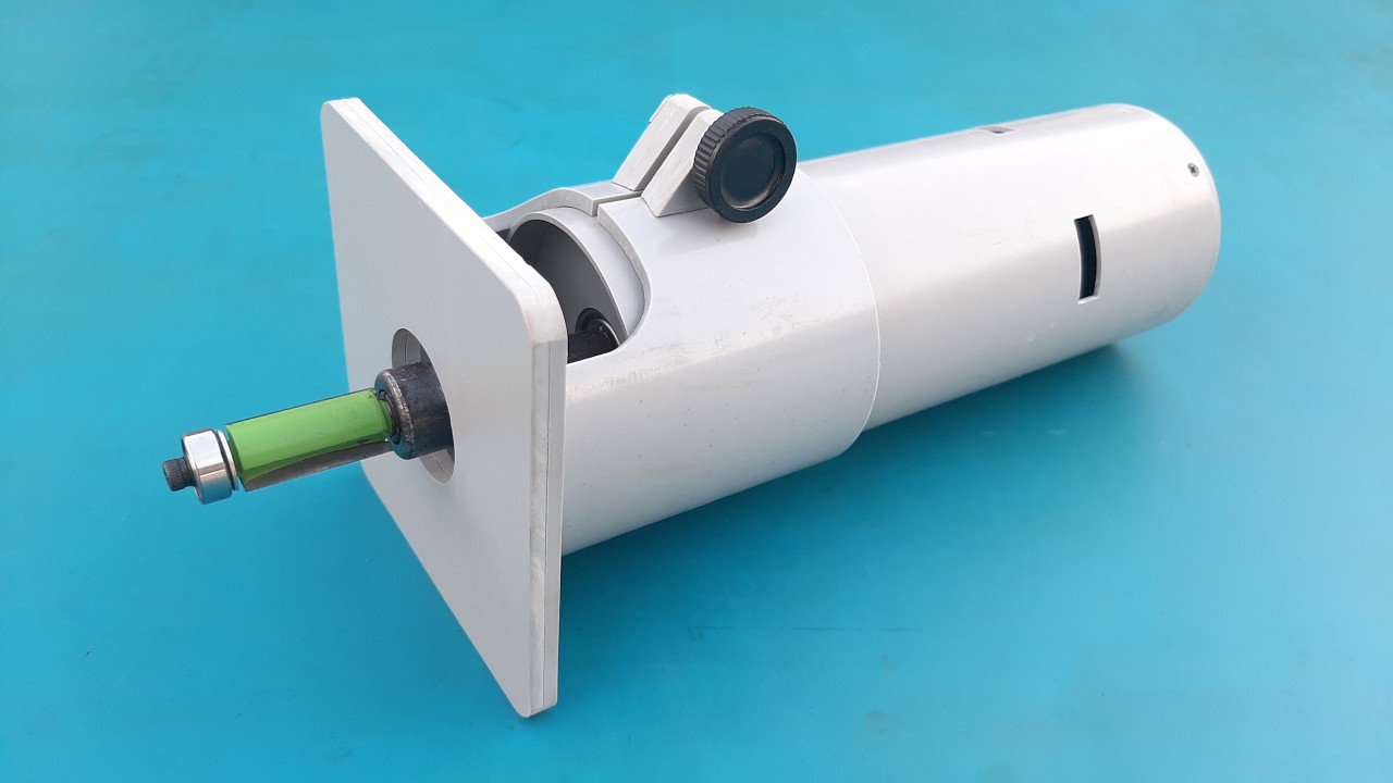 Homemade Trimmer Router from PVC | DIY Wood Router Machine