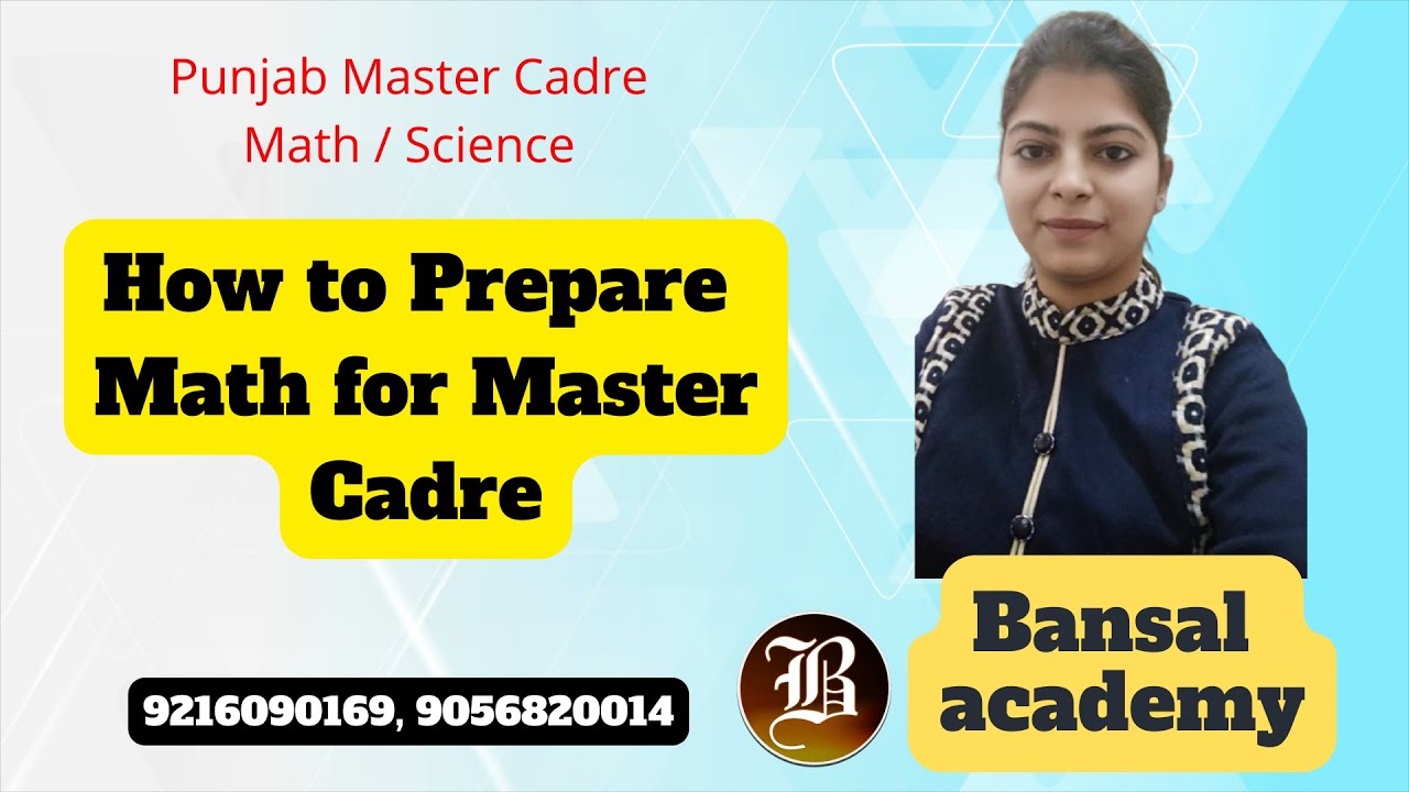Master Cadre Math/Science Preparation | Master Cadre Maths I Master Cadre Update I Bansal Academy