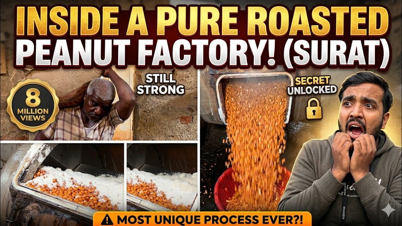 Factory Making Of Masala Peanut ( मूँगफली ) From Scratch at Extreme Level | Street Food | Gujarat