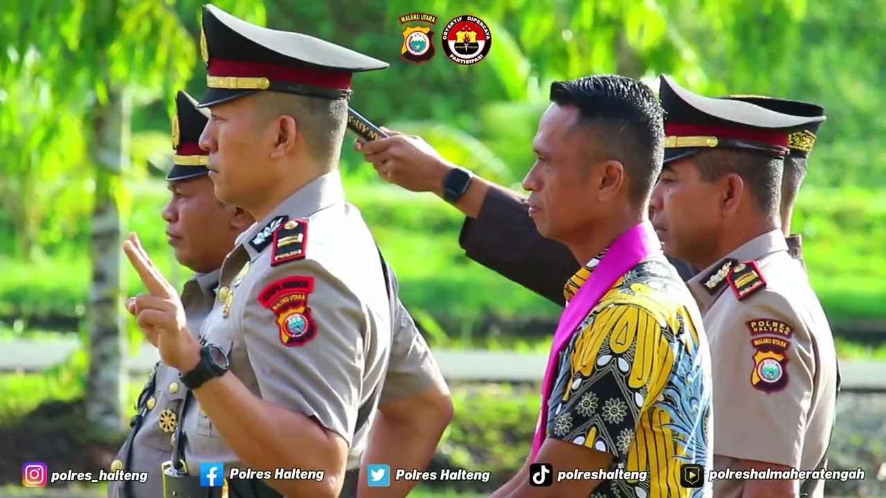 Polres Halmahera Tengah Laksanakan Serah Terima Jabatan Kasat Intelkam dan Kapolsek Weda
