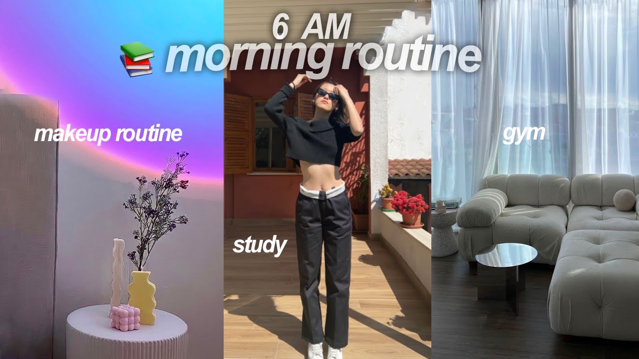 6 AM MORNING ROUTINE (allenamento, study vlog, productive day)