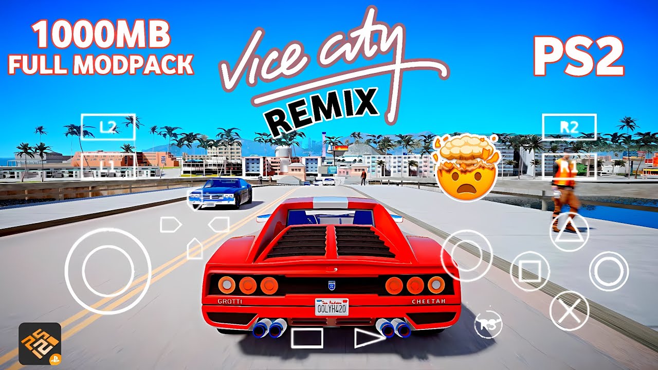 [NEW] Gta Vice City Remix Mod PS2 ISO + 80s Vibe + Remastered Textures  | Android Game
