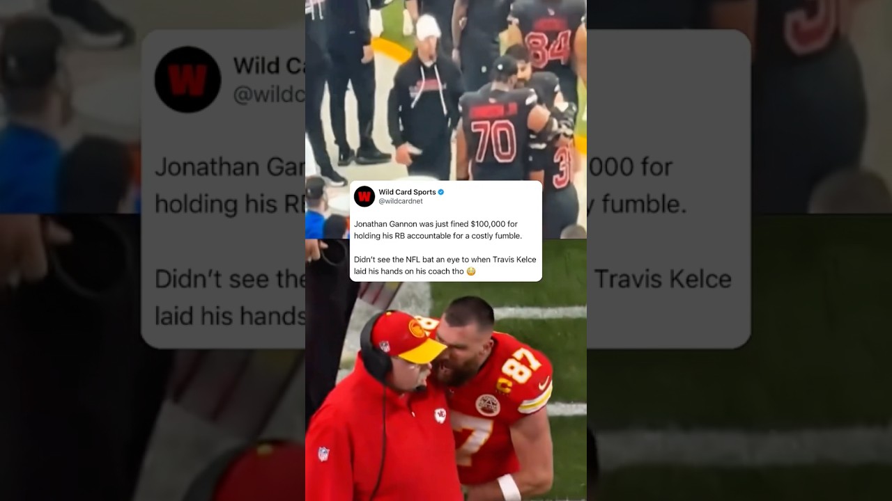 The NFL just fined Jonathan Gannon $100k for this altercation on the sideline 😳