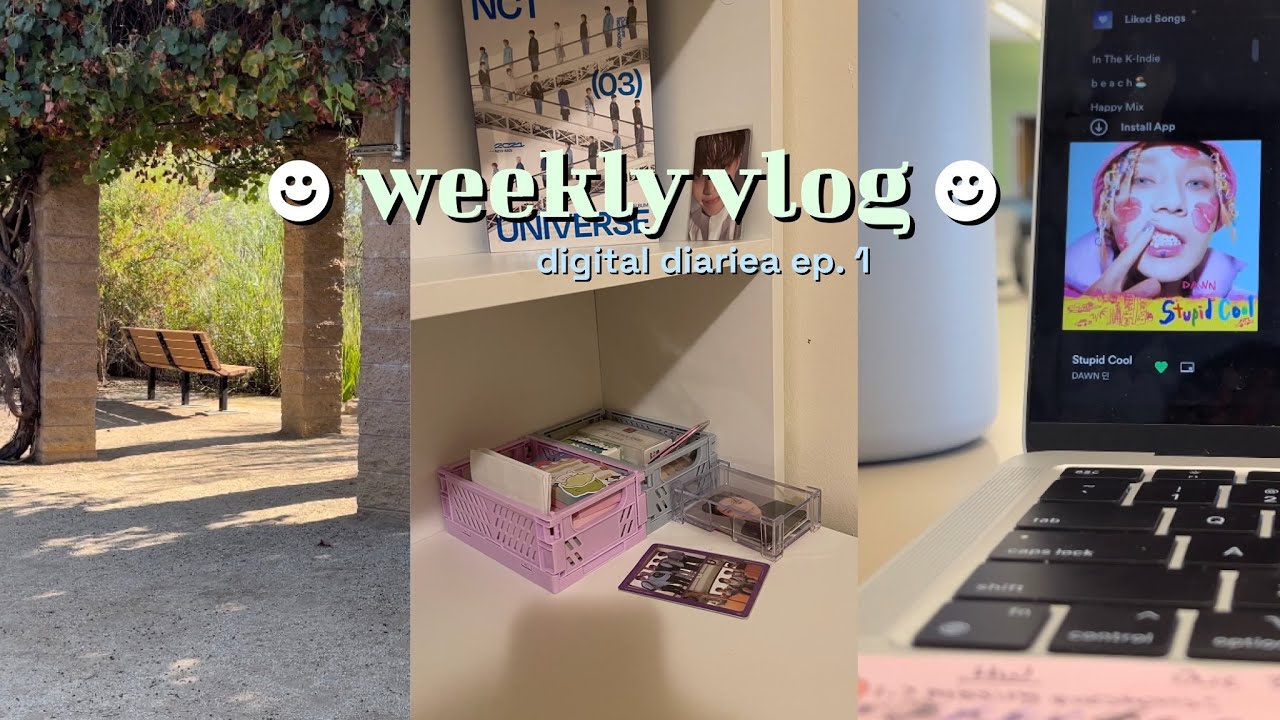 digital diaries ep.1 🧩 first vlog, 1st week of college, shopping, building desk +giveaway on insta