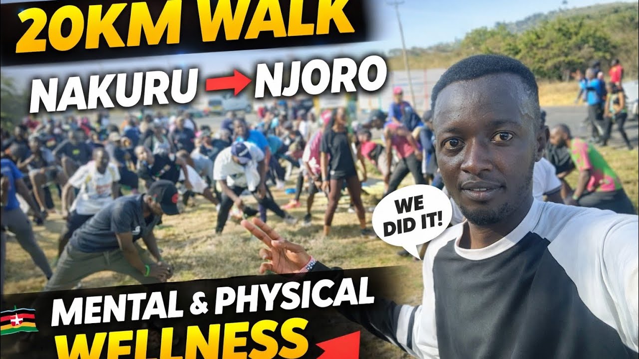 NAKURU to NJORO 20KM WALK 🚶🏾‍♂️ | Mental & Physical Wellness Movement in Kenya 🇰🇪