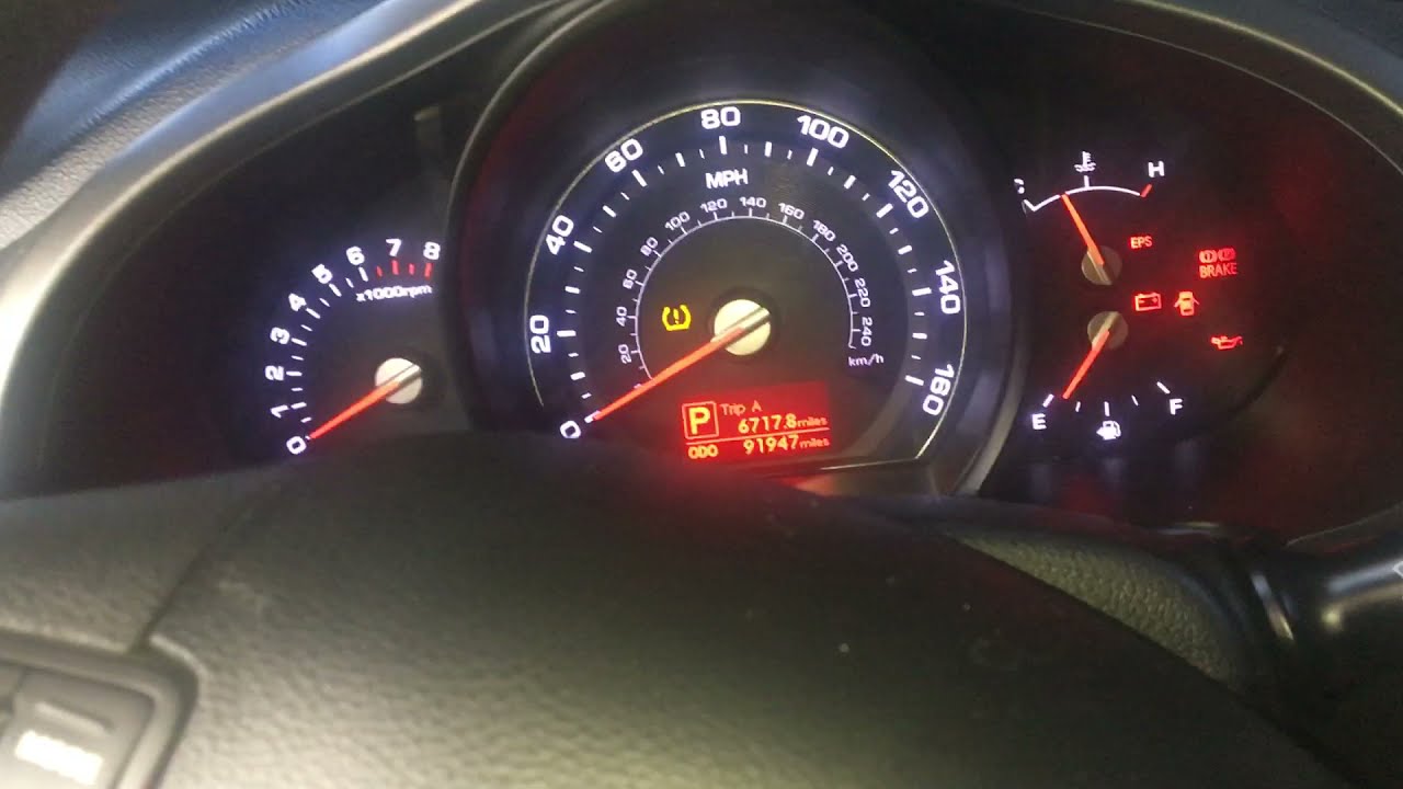 Luz testigo de presión de aire de neumáticos - kia sportage
