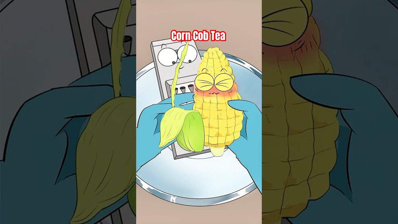 Corn Cob Tea! 😱 You Won't BELIEVE Its Fate! #shorts #corn #animation