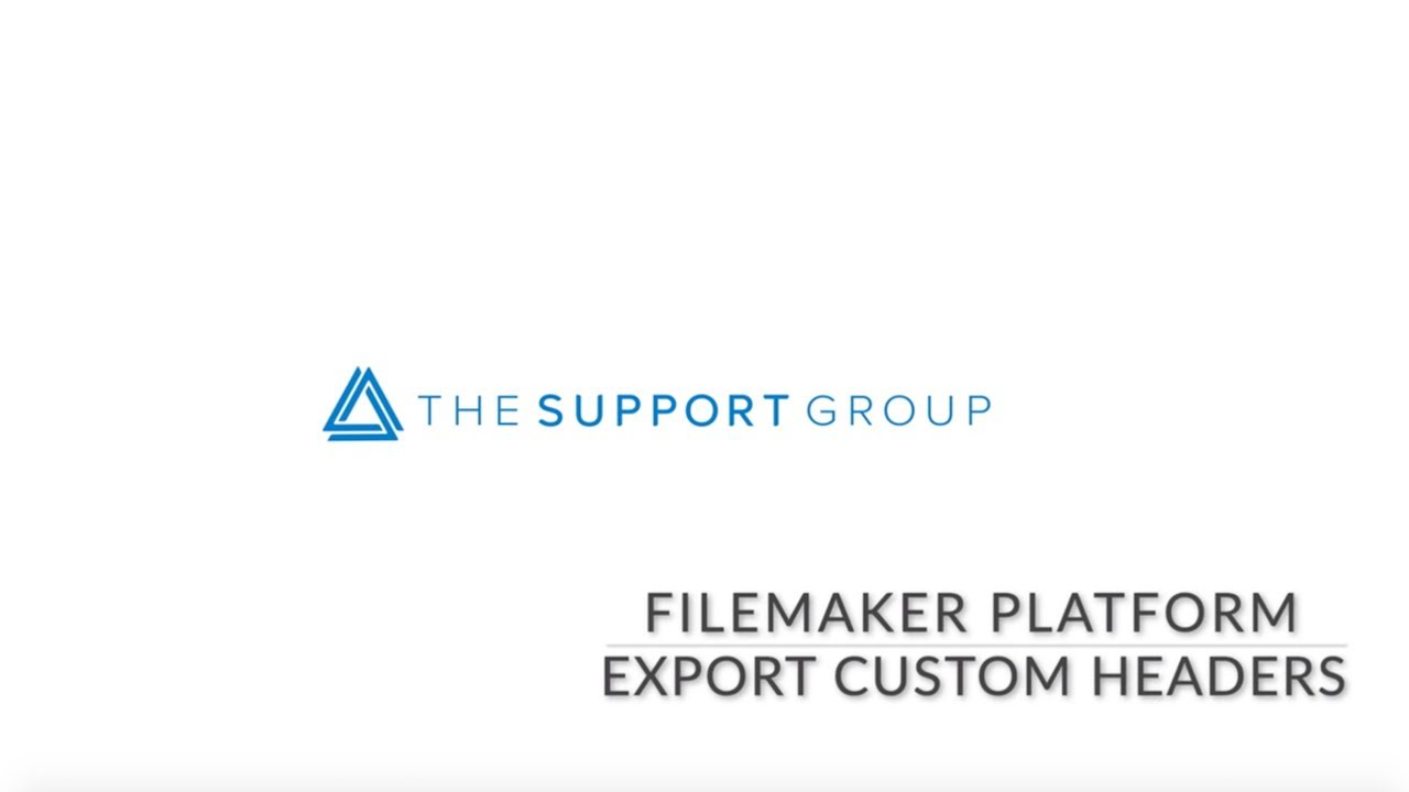 Export Custom Headers from FileMaker to Excel