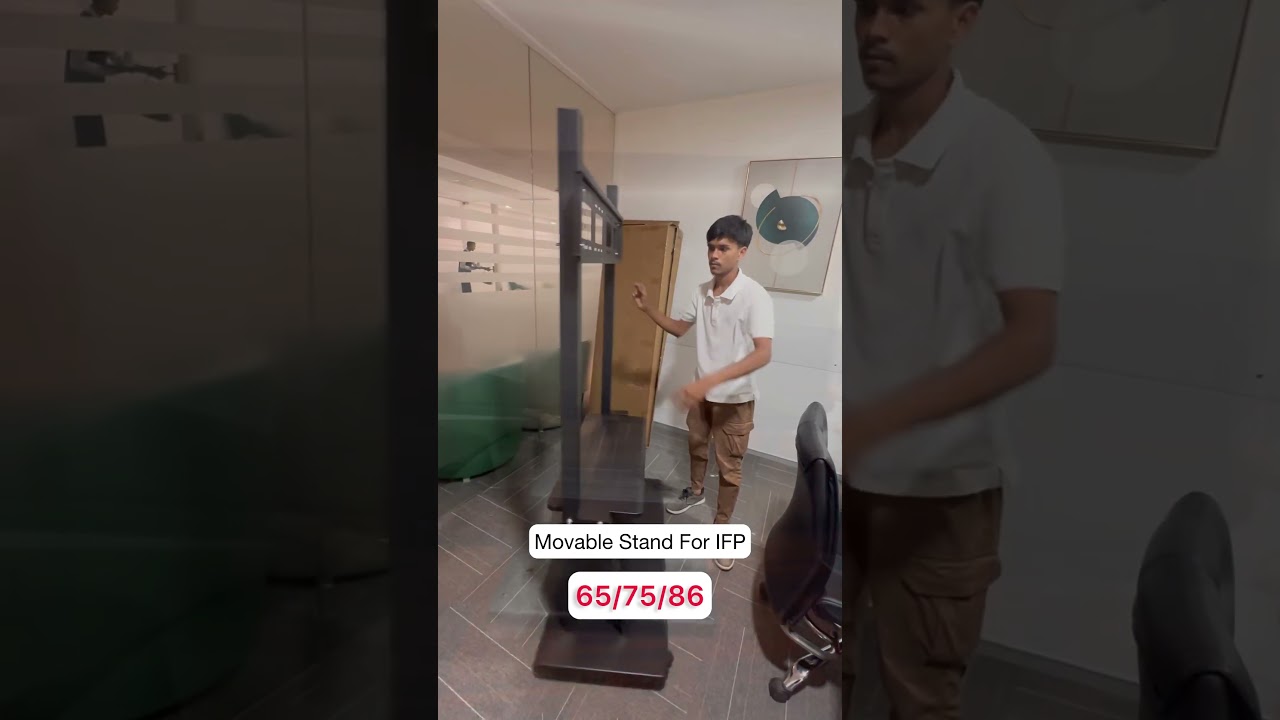 Movable Trolly Stand for Interactive Flat Panel | Mobile Trolley Stand for TV 