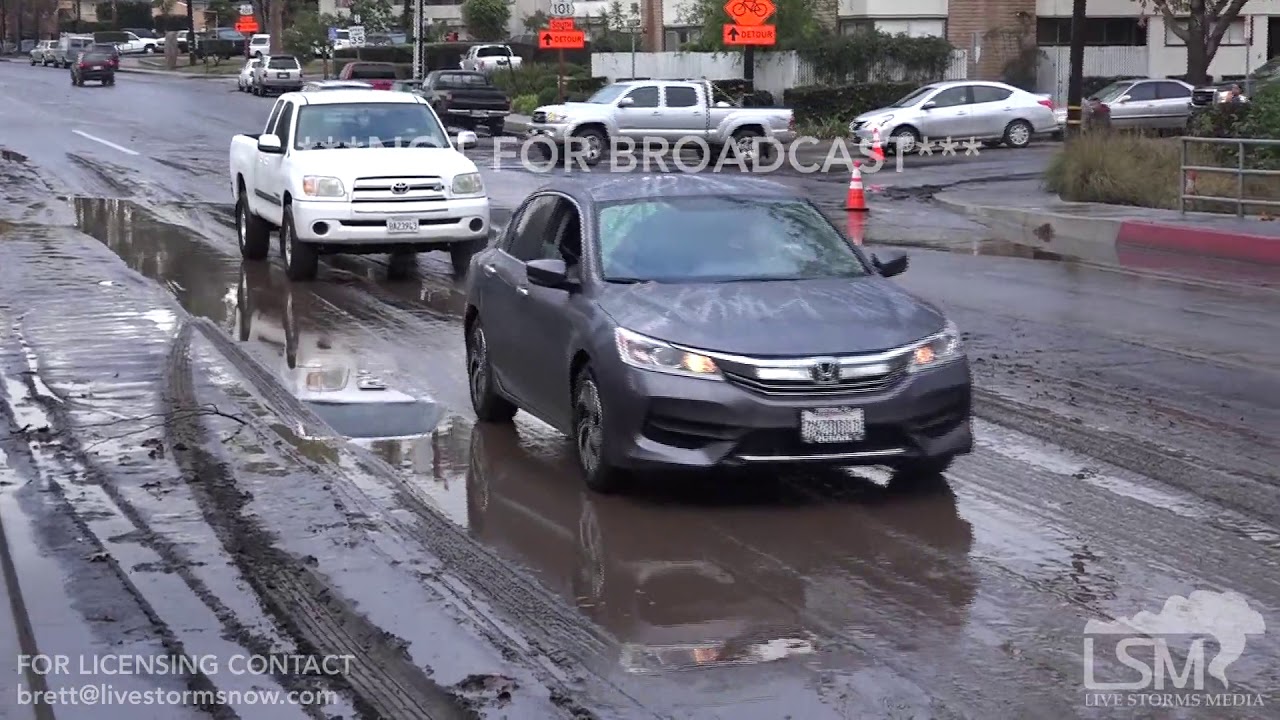 01-09-2018 Carpinteria, CA - Huge Debris Flow in Downtown