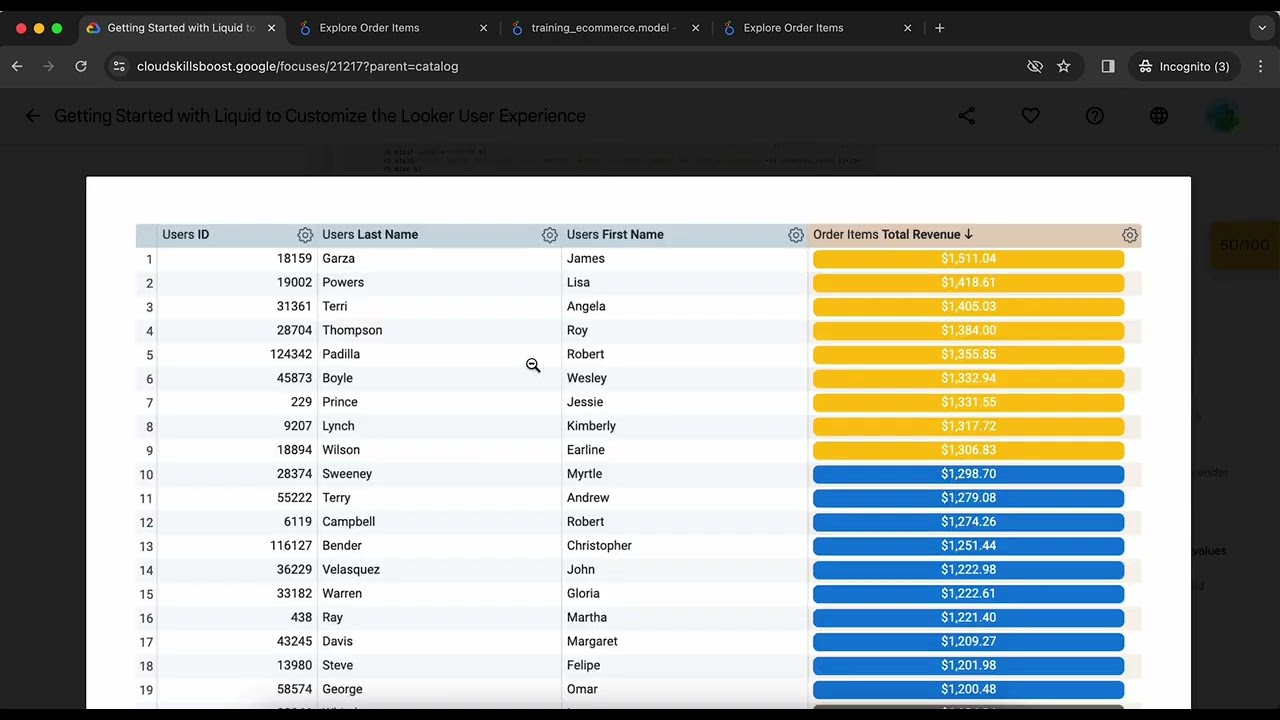 Getting Started with Liquid to Customize the Looker User Experience | GSP933